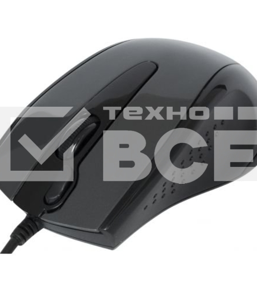 Мышь проводная A4Tech N-500F серый глянец/черный, 1200 dpi, USB, кнопки - 4