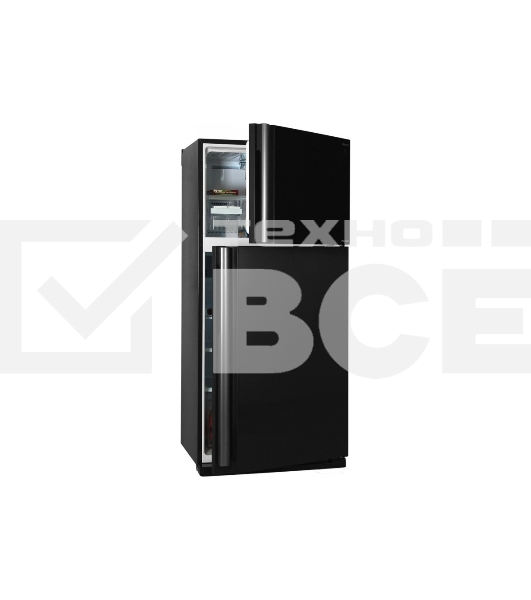 Холодильник Sharp SJ-XG55PMBK черный двухкамерный 394/162 л морозилка сверху
