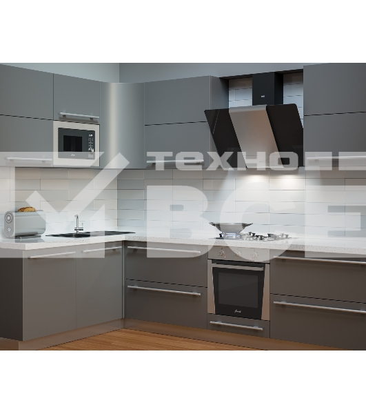 Вытяжка каминная Krona Talli 900 inox/black glass 3P нержавеющая сталь/черный управление: кнопочное (1 мотор)