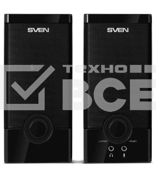 Колонки Sven SPS-603 черный {USB-порт ПК, ноутбука или адаптер 5V DC}