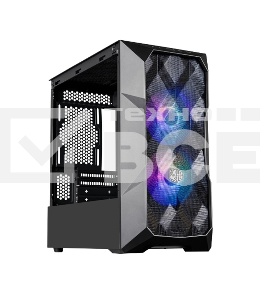 Компьютерный корпус Cooler Master MasterCase TD300 Mesh, USB3.0x2, 2x120ARGBFans, Black, mATX, w/o PSU