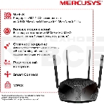 Двухдиапазонный роутер MERCUSYS AX3000 Wi-Fi 6, до 574 Мбит/с на 2,4 ГГц + до 2402 Мбит/с на 5 ГГц,4 фиксированные внешние антенны, 3 гигабитных порта LAN, 1 гигабитный порт WAN, фото16