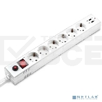 Сетевой фильтр Buro BU-SP1.8_USB_2A-W 1.8м (6 розеток) белый (коробка), фото6