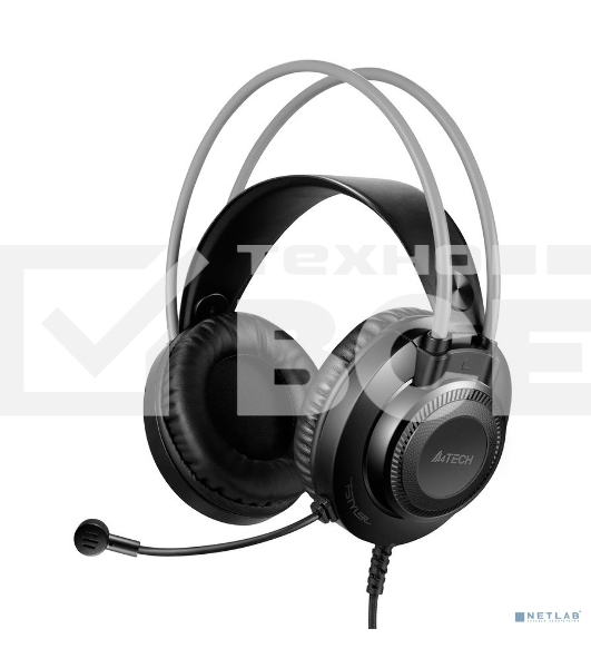 Наушники с микрофоном A4Tech Fstyler FH200U серый 2м накладные USB оголовье (FH200U GREY)