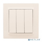 Выключатель 3-кл. СП 10А бежевый Минск EKF, фото 1