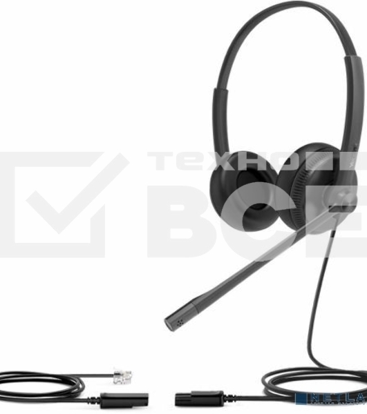 Гарнитура YEALINK YHS34 Dual Дуо, Проводная, HD звук, QD, RJ9, шт