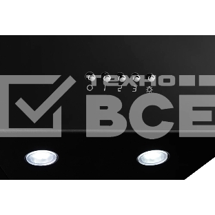 Наклонная вытяжка MONSHER ASTRA 50 Noir, ширина 50 см, отвод/рециркуляция, 700 м3/час, механическое кнопочное управление, 3 скорости, светодиодное освещение 2*1 Вт, металлические жироулавливающие фильтры, угольный фильтр KM 101 (опция), цвет: чёрный ПРОМО