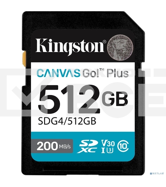 Флеш карта SDXC 512Gb Kingston SDG4/512Gb Canvas Go! Plus w/o adapter