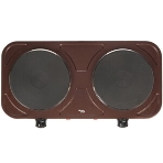 Плита настольная электрическая Centek CT-1507 Siberia коричневый, 2 кВт, ТЭН, конфорки - 2, эмаль, поворотные переключатели, фото11