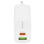 Сетевое зарядное устройство MORE CHOICE NC61a белый - 1USB+1USB-C 3.0A PD 20W+QC3.0 быстрая зарядка для Type-C, фото6