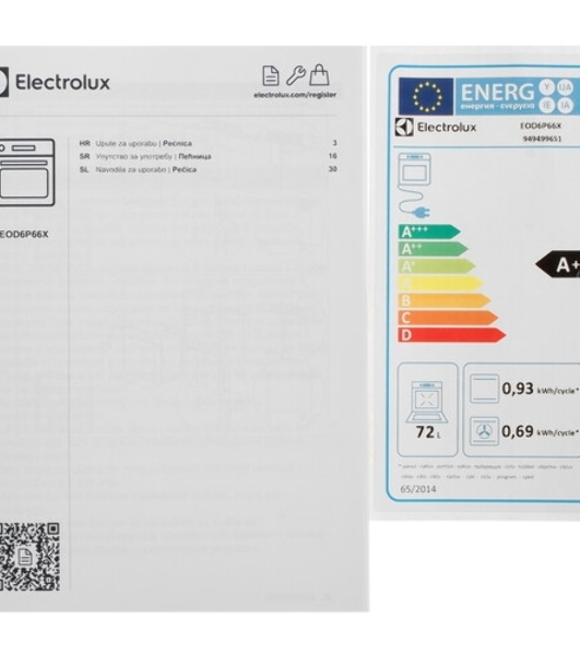 Духовой шкаф электрический Electrolux EOD4P57H черный