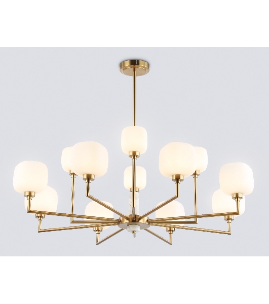 Люстра Ambrella light LH53019/12 BS/FR латунь/белый матовый G9*12 max 40W D910*680