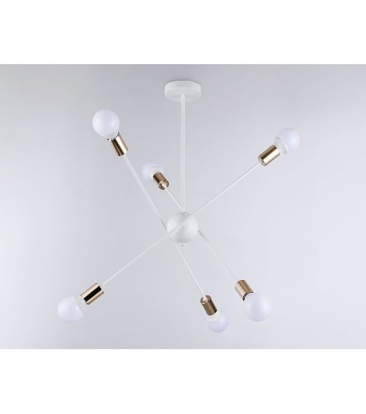 Светильник Ambrella light TR80432/6 WH/GD белый/золото E27/6 max 60W D950*730