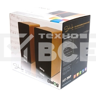 Колонки Dialog AST-20UP - акустические колонки 2.0, 6W RMS, Cherry , питание от USB