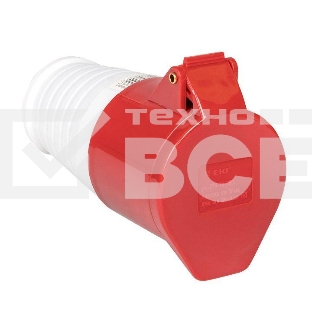 Розетка кабельная 16А 380В 3P+РЕ IP44 (214) EKF ps-214-16-380