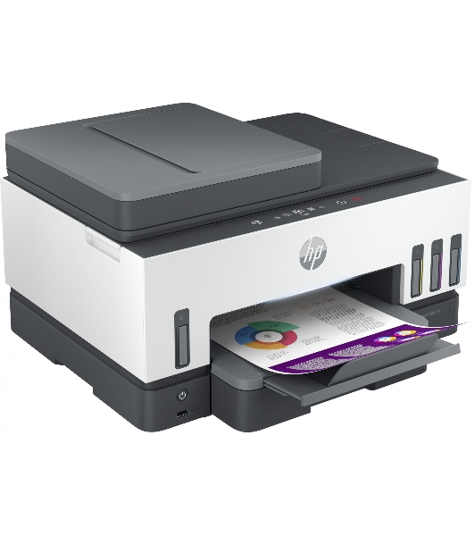 МФУ струйное HP Smart Tank 790 (4WF66A), A4, цветной, печ. до 15 стр/мин. (ч/б) до 9 стр/мин. (цвет), 1200 x 1200 dpi (ч/б печать, скан.) 1200 x 4800 dpi (цвет), USB, Wi-Fi, BlueTooth, Air Print, Mopria