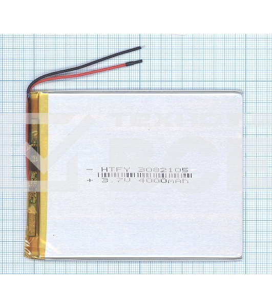 Аккумулятор Li-Pol (батарея) 3*82*105мм 2pin 3.7V/4000mAh
