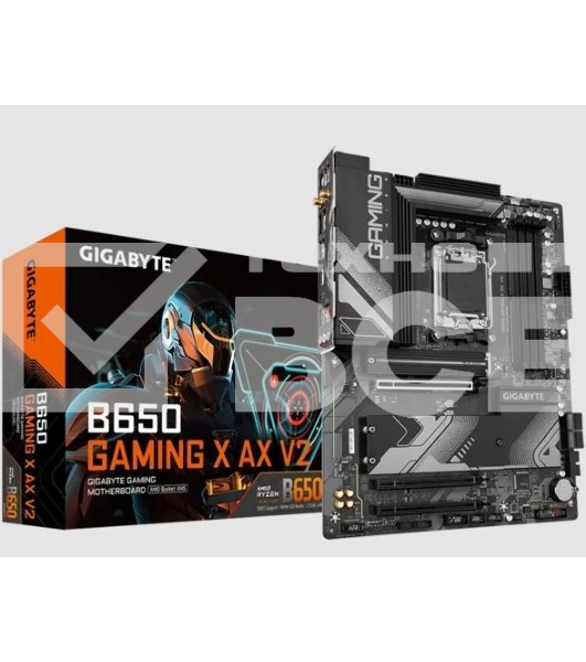 Материнская плата Gigabyte B650 GAMING X AX V2, AM5, AMD B650, 4xDDR5, 4xSATA, 3xM.2, 1xPCI-E 4.0 x16, 2xPCI-E 3.0 x1, 1xUSB-A 3.2 Gen 2, 3xUSB-A 3.2 Gen 1, 1xUSB-C 3.2 Gen 2, 1x 2.5Gb LAN, 3x3.5 мм, 7.1, ATX