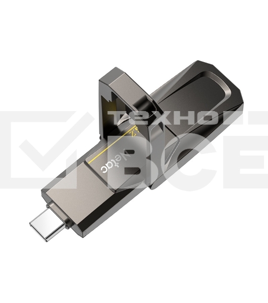 Флеш диск Netac US5 256GB USB3.2+TypeC Solid State Flash Drive, up to 550MB/500MB/s