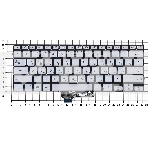 Клавиатура для ноутбука Asus Zenbook UM431DA серебристая, фото2
