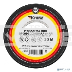 Изолента ПВХ KRANZ профессиональная, 0.18х19 мм, 20 м, черная (10 шт./уп.), фото2