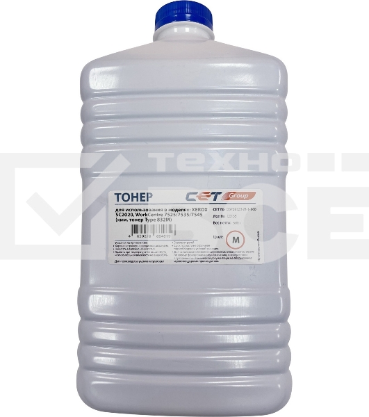 Тонер (PK832, CPT) для XEROX SC2020 (Japan) Magenta, 500г/бут, (унив.), OSP08323-M-1-500