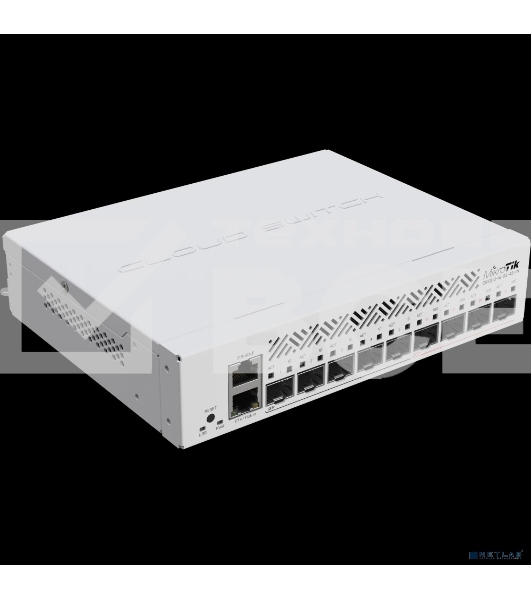 Коммутатор MikroTik Cloud Router Switch CRS310-1G-5S-4S+IN with 800 MHz CPU, 256 MB RAM, 4xSFP+, 5xSFP cages, 1xGBit LAN port, RouterOS L5, desktop case, rackmount ears, PSU