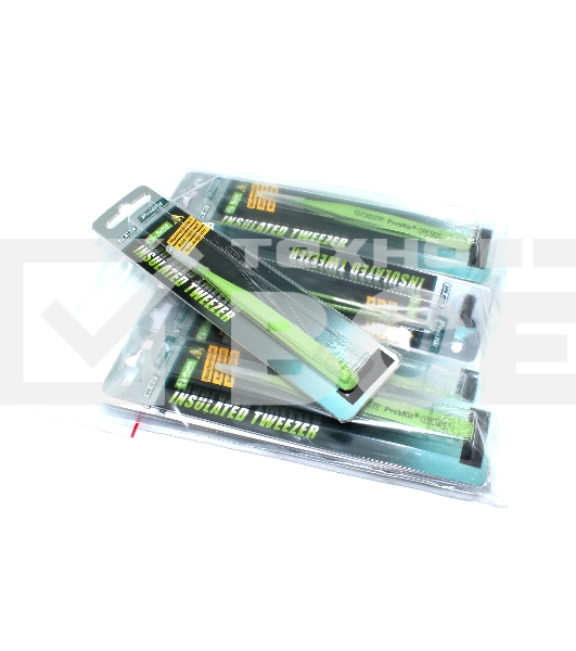 Пинцет Pro'sKit 1PK-101T антимагнитный, прямой, зеленый 120мм 10 шт