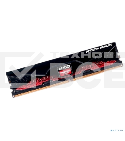Оперативная память AMD Radeon R5, DDR5, 16GB (1x16GB), 5200MHz, CL40, DIMM, с радиатором, черный/красный