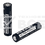 Батарейка алкалиновая Rexant ультра AAA/LR03 мизинчиковая 1,5В блистер 2 шт., фото 1