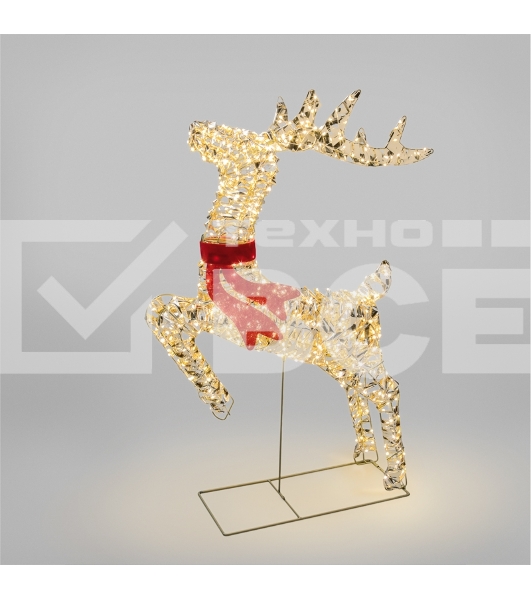 Светодиодная фигура бегущий Neon-night Олень 88см, цвет свечения теплый белый, питание от трансформатора, IP44