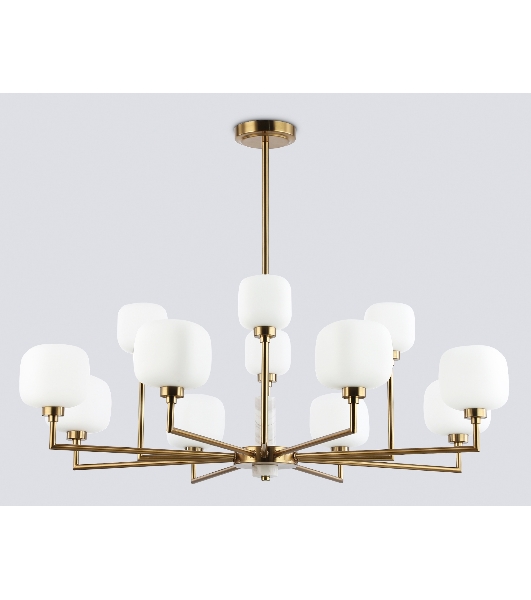 Люстра Ambrella light LH53019/12 BS/FR латунь/белый матовый G9*12 max 40W D910*680