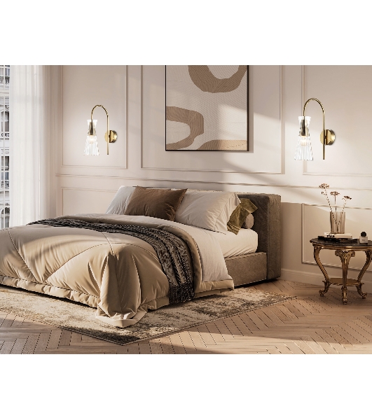 Настенный светильник Ambrella light LH55705 BS/CL латунь/прозрачный E14 max 40W 220*90*300