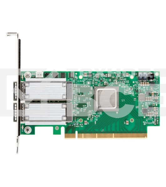 Плата сетевого контроллера MELLANOX ConnectX-5 VPI adapter card, EDR IB (100Gb/s) and 100GbE, dual-port QSFP28, PCIe3.0 x16, tall bracket, ROHS R6