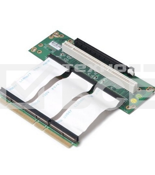 Raiser card Riser card, 2U, 2-Slot, PCI-e 16x 1slot & 64bit PCI-X,Cable Link 100mm(80H09323201B0)