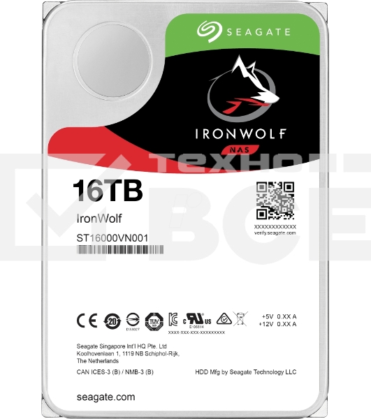 Жесткий диск HDD 16Tb Seagate IronWolf ST16000VN001 3.5