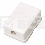 Рoзетка телефонная внешняя PROconnect, 1 порт RJ-11(6P-2C), категория 3, (50 шт/уп), фото 1