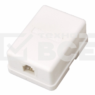 Рoзетка телефонная внешняя PROconnect, 1 порт RJ-11(6P-2C), категория 3, (50 шт/уп)