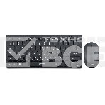 Комплект клавиатура+мышь беспроводные Gembird KBS-9100, 2.4ГГц, чёрн, 84кл, 1600 DPI, бат. в компл., фото 1