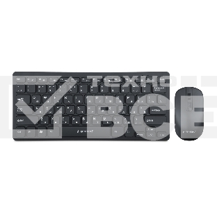 Комплект клавиатура+мышь беспроводные Gembird KBS-9100, 2.4ГГц, чёрн, 84кл, 1600 DPI, бат. в компл.