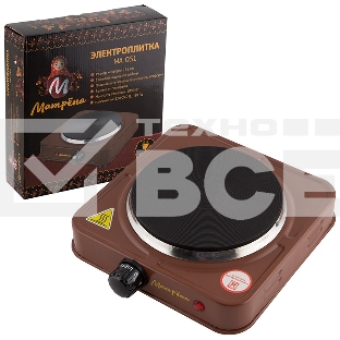 Плита настольная электрическая Матрена МА-061, коричневый, блин