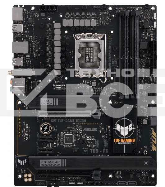 Материнская плата ASUS TUF GAMING B760-PLUS WIFI D4, LGA 1700, Intel B760, 4xDDR4, 4xSATA, 3xM.2, 1xPCI-E 5.0 x16, 1xPCI-E 3.0 x4, 1xUSB-A 3.2 Gen 2, 3xUSB-A 3.2 Gen 1, 1xUSB-C 3.2 Gen 2x2, 1x2.5Gb LAN, 5x3.5 мм, 7.1, Wi-Fi 6, Bluetooth 5.2, Standard-ATX