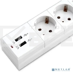 Сетевой фильтр Buro BU-SP1.8_USB_2A-W 1.8м (6 розеток) белый (коробка), фото8