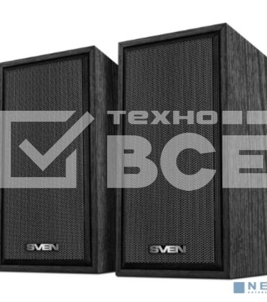 Колонки 2.0 (2x3W, USB+БП) дерево, black SVEN SPS-509