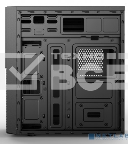 Компьютерный корпус CBR PCC-ATX-E188-WPSU ATX Miditower E188, без БП, 1*USB 3.0, 2*USB 2.0, HD Audio+Mic, Black
