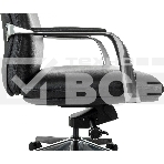 Кресло руководителя Бюрократ _VEGA черный кожа крестов. алюминий, фото8