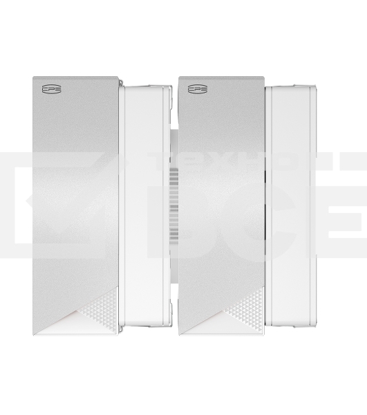 Кулер для процессора PCCooler RZ620 WH (260W, 4-pin PWM, 158mm, Al/Cu, 6x6mm, 2x120mm, 86.73CFM, 32dBA, 1800RPM, S: 1851/1700/1200/115X, AM5/AM4, white)