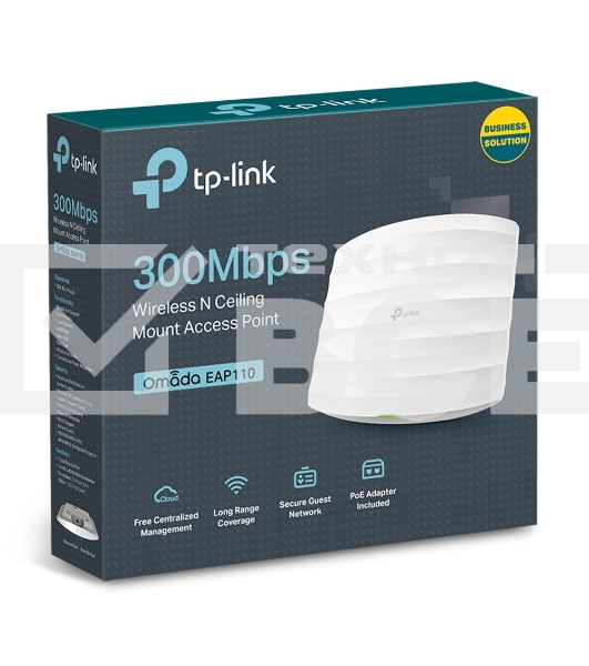 Беспроводная потолочная точка доступа серии N TP-Link SMB EAP110 скорость до 300 Мбит/с