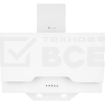 Наклонная вытяжка MONSHER LAVAL 60 Blanc, ширина 60 см, отвод/рециркуляция, 900 м3/час, электронноесенсорное управление, 3 скорости, светодиодное освещение 2*1 Вт, металлические жироулавливающие фильтры, угольный фильтр KM 102 (опция), цвет: белый ПРОМО, фото2