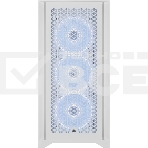 Корпус без блока питания Corsair iCUE 4000D RGB Airflow, Midi-Tower, TG, 3x120mm RGB, 1xUSB-A 3.2, 1xUSB 3.2 Type-C, E-ATX, ATX, mATX, mITX White, фото6